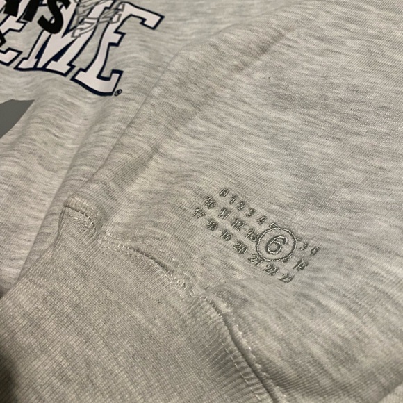 Supreme x MM6 Maison Margiela gray zip sweater - Picture 4 of 4